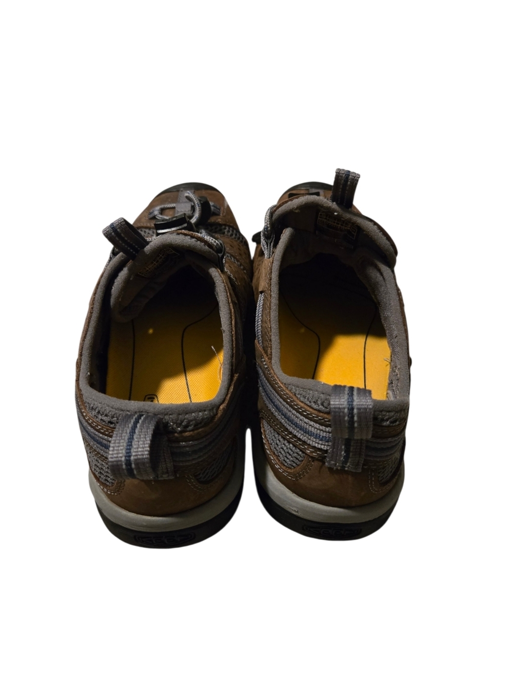 NWOT KEEN Brown & Gray Men's Lace-Lock Composote Toe Athletic Woek Shoes SIZE 9 - Picture 7 of 8